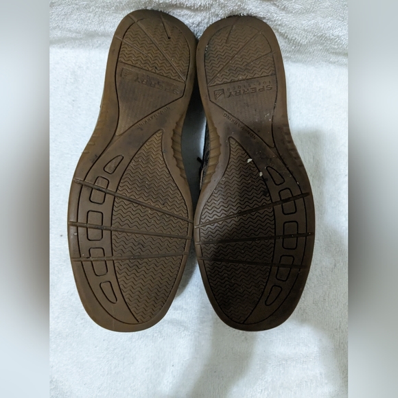 Sperry Topsiders Boat Shoes Black, Gold and Cheetah Print Sz 8 - Picture 7 of 8